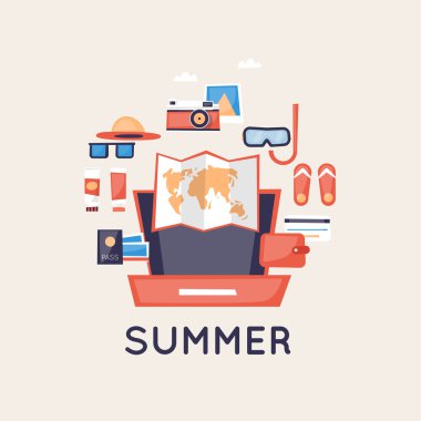 Bavul şeyler çizim ile