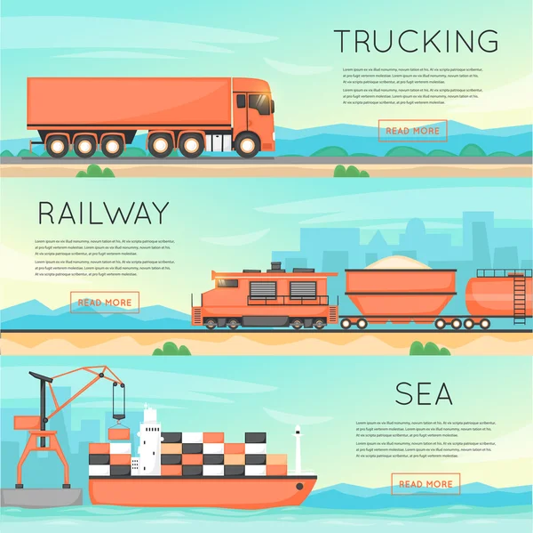 Вантажні перевезення концепції — стоковий вектор