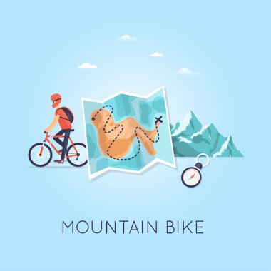 Bisikletçi ile sürme sırt çantası