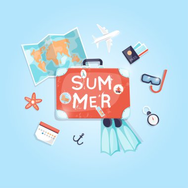 Vintage çanta çıkartmaları ile