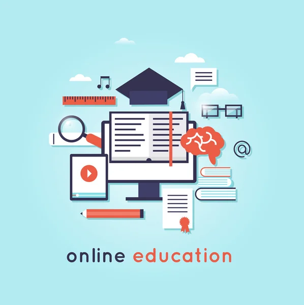 On-line Training Courses. — 스톡 벡터