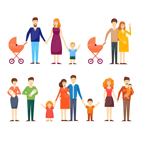 Cartoon familie concept — Stockvector