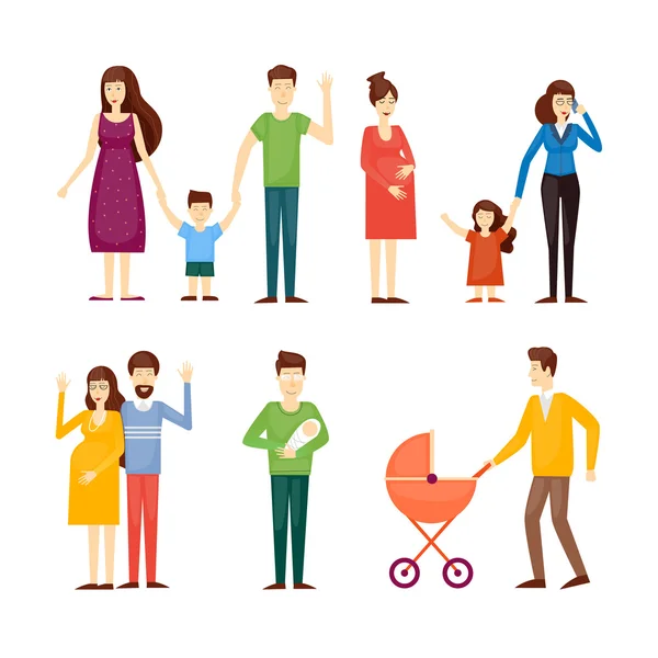 Cartoon familie concept — Stockvector