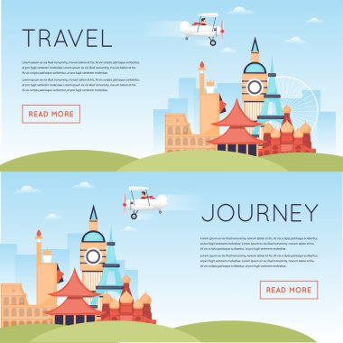 Uçakla seyahat. Dünya seyahat.