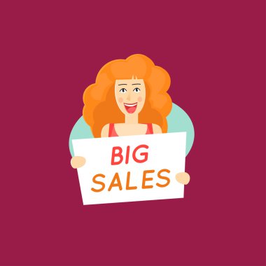 Kız ile büyük satışı büyük başlığı