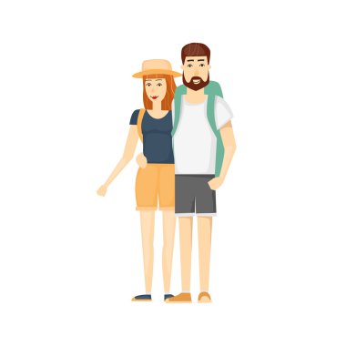 erkek ve kadın seyahat