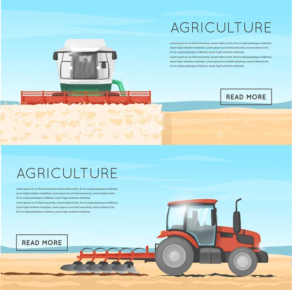 Tracteur traite la terre — Image vectorielle