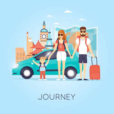 İki genç turist tatilde