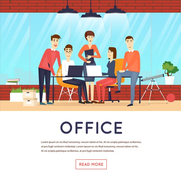 İş çizgi film karakterleri. Ofis işyeri afişleri