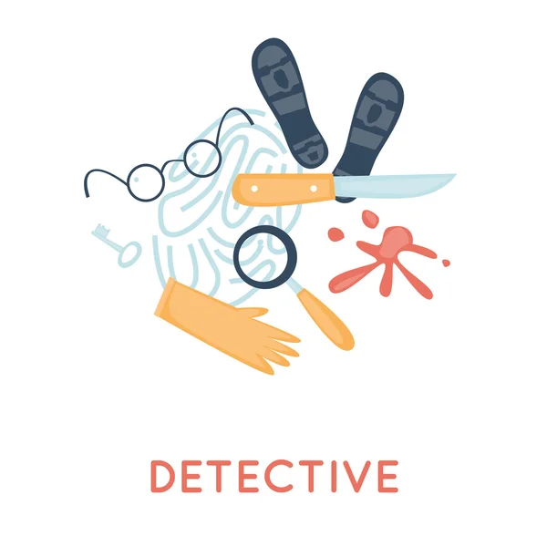 Detektiv ikoner set — Stock vektor