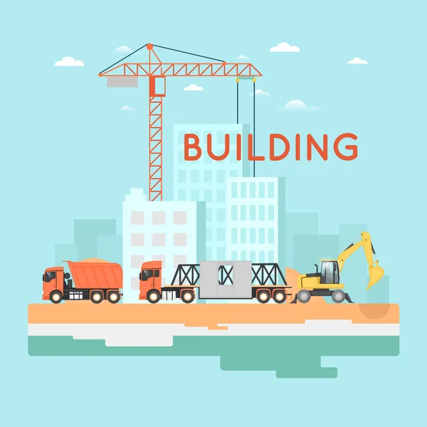 Ilustração do conceito de construção — Vetor de Stock