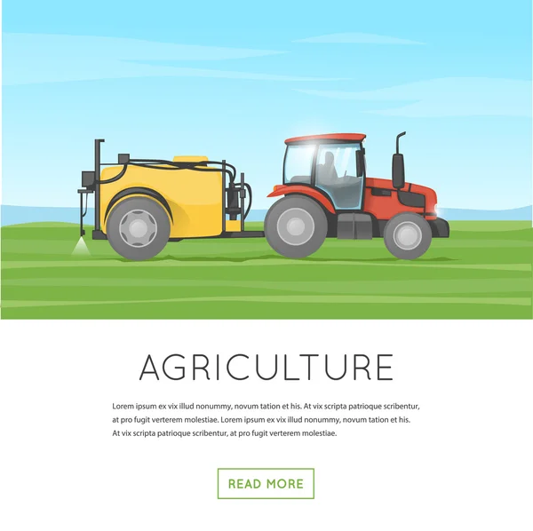 Diseño plano de Tractor — Vector de stock