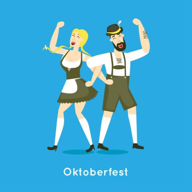 Bavyeralı erkek ve kadın 