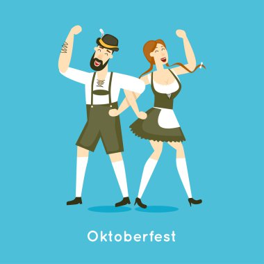 Bavyeralı erkek ve kadın 