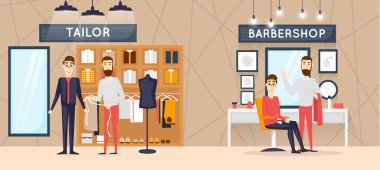 Berber iç, şık Kuaför Salonu