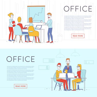 İş karakterleri illüstrasyon