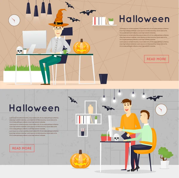 Glad halloween affisch — Stock vektor