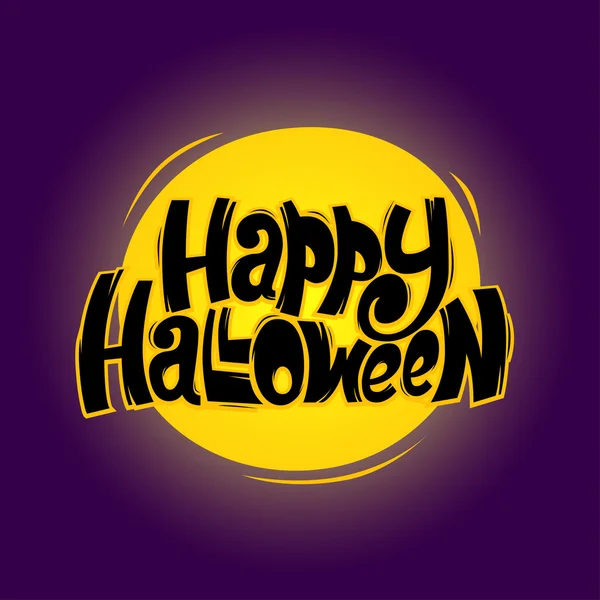 Glückliches handgezeichnetes Halloween-Plakat, — Stockvektor