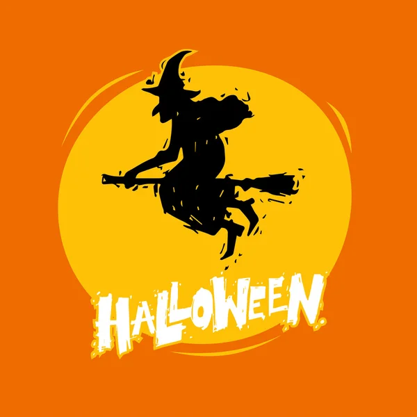 Halloween hand dras affisch, — Stock vektor