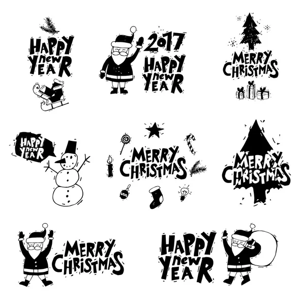 Joyeux Noël et bonne nouvelle carte postale — Image vectorielle