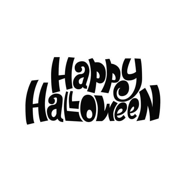 Šťastný halloween ručně tažené plakát, — Stockový vektor
