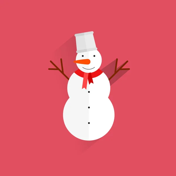 Vector muñeco de nieve de Navidad . — Archivo Imágenes Vectoriales