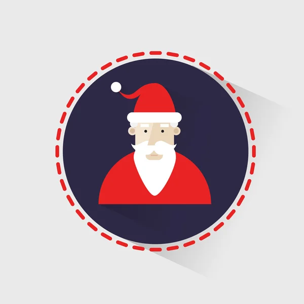 Tarjeta de vacaciones con santa — Vector de stock