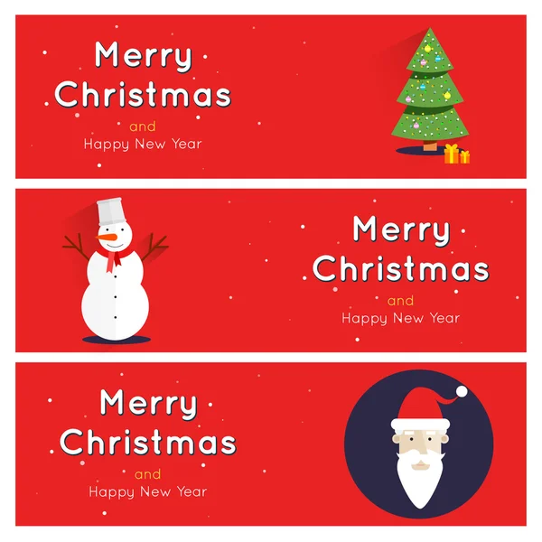 Buon Natale e felice anno nuovo modelli di biglietti di auguri. Manifesto, striscione, biglietto, adesivo. Design piatto . — Vettoriale Stock