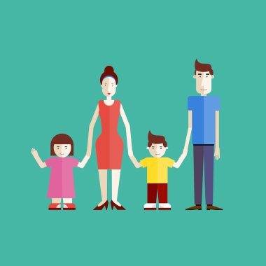 Ebeveynler çocuklarla birlikte poz