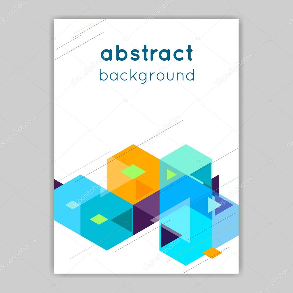 Brochures with geometric elements