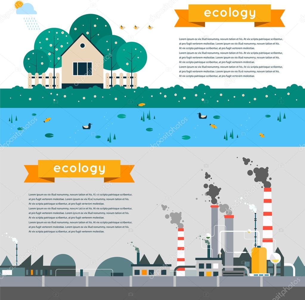 Pollution and eco-friendly landscapes