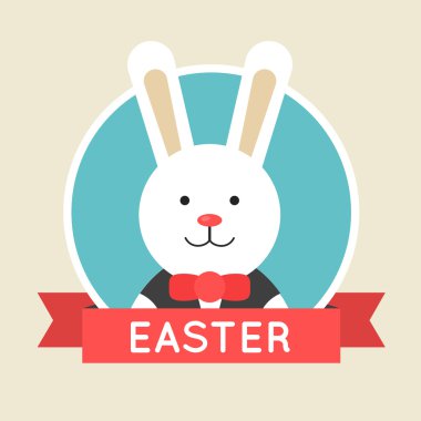 Şirin Paskalya tavşanı kartı