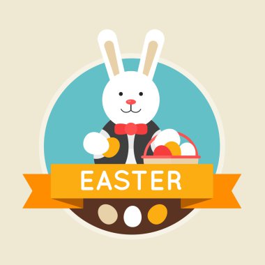 Paskalya tavşanı kartı