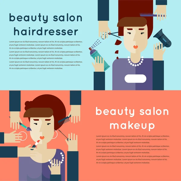 Femme au salon de beauté — Image vectorielle