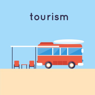 Kamp illüstrasyon seyahat.