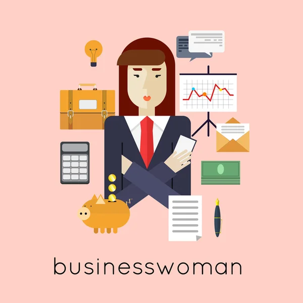 Businesswoman design ilustrație — Vector de stoc