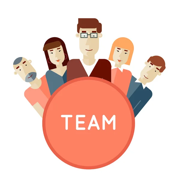 Creative team illustration. — Stock Vector