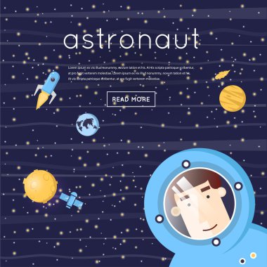 astronot alan çizimde