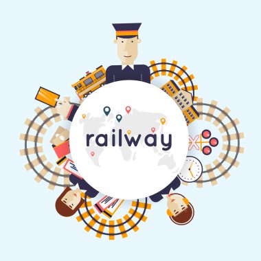 Tren, denetleyici ve demiryolu sürücü