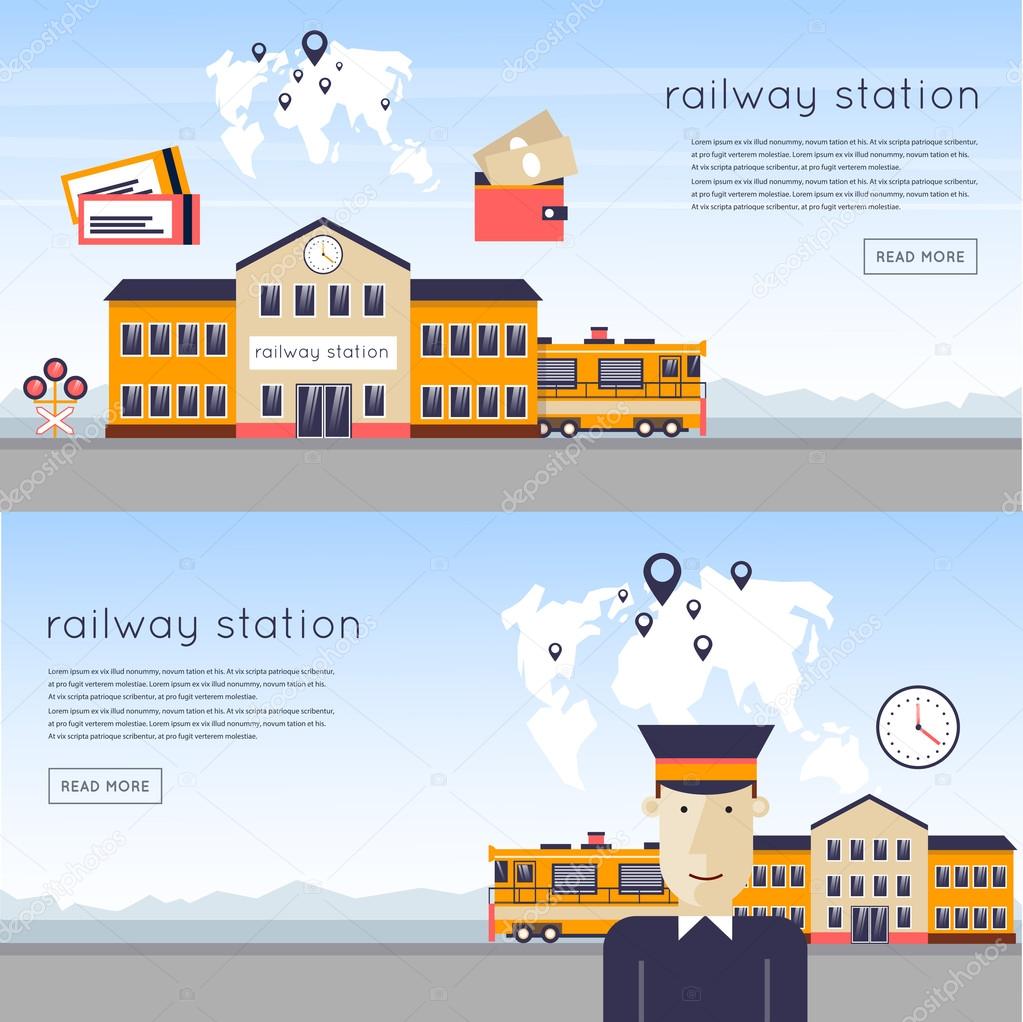 Railway station concept.