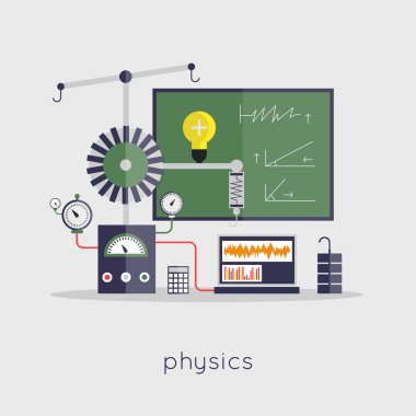 Laboratuvar çalışma alanı ve bilim ekipman fizik