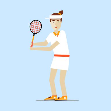 Tenis oynayan kadın