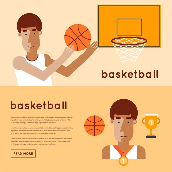 Mann som spiller basketball – stockvektor