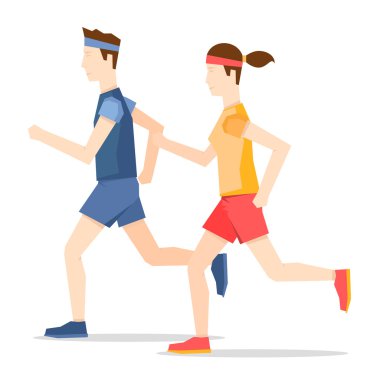 Erkek ve kadın koşu