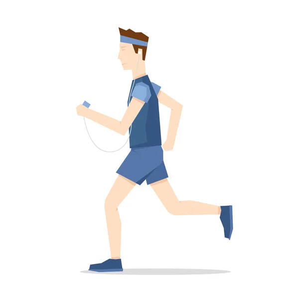 Sportowy człowiek joggingu — Wektor stockowy