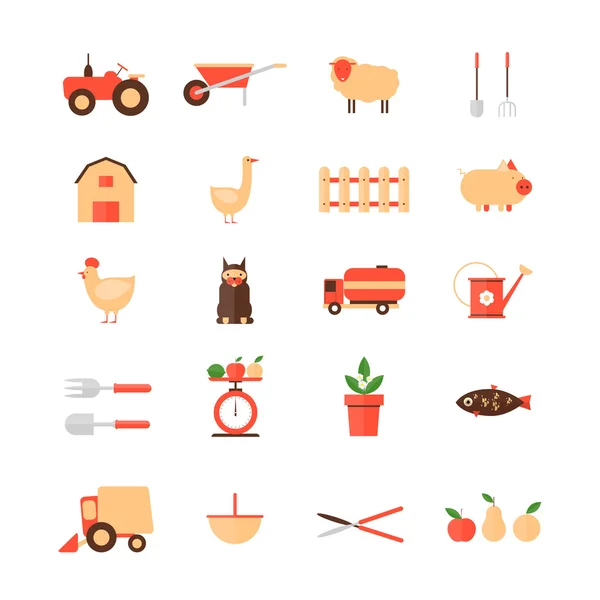 Conjunto de ícones da fazenda — Vetor de Stock