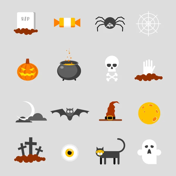 Halloween icons set. — Stock Vector