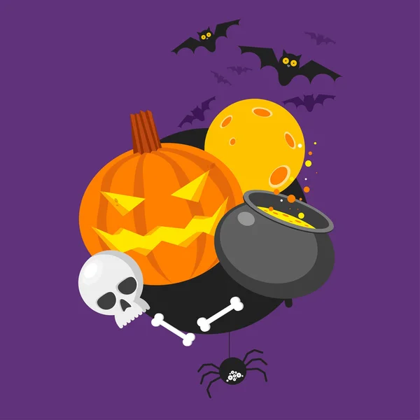 Joyeux Halloween citrouille — Image vectorielle