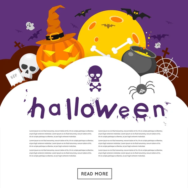 Joyeux fond halloween — Image vectorielle