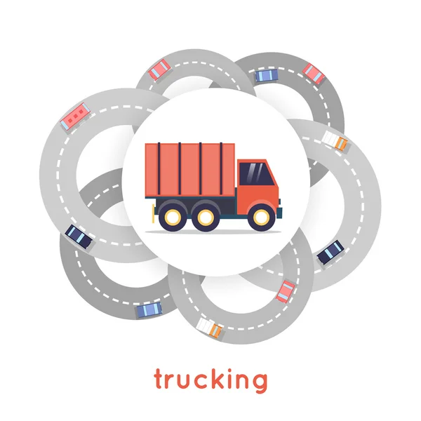 Ciężarówki i wiele sposobów, aby dostarczyć — Wektor stockowy